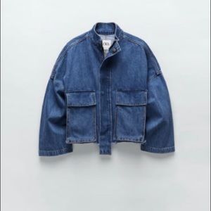 XL: Blue Pocket Denim Jacket